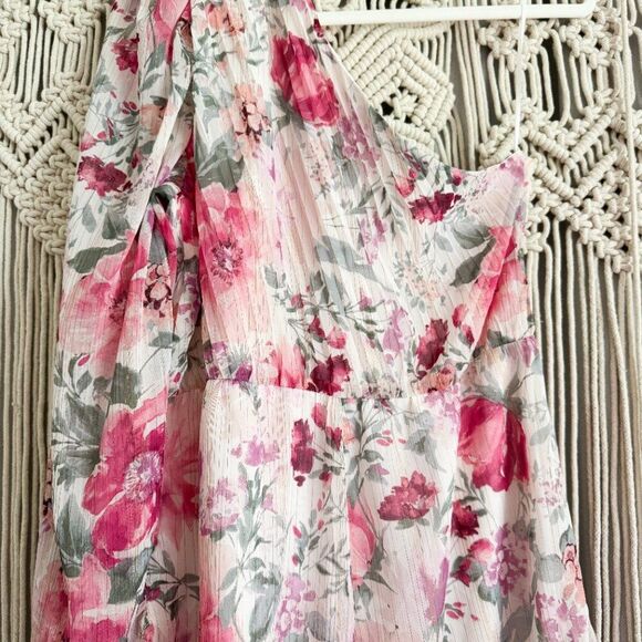Express Floral One-Shoulder Romper – Size L | Summer Wedding Guest Look - Picture 4 of 5